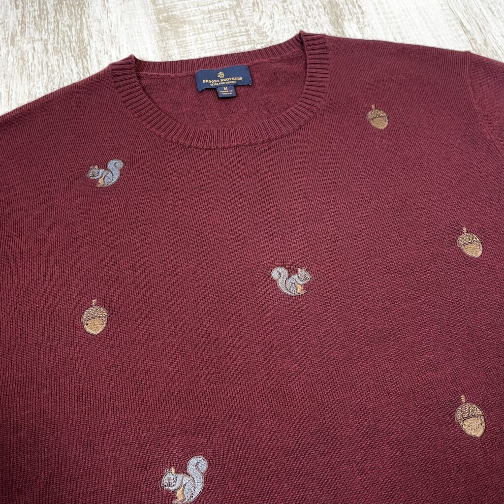 秋にしか着ることができない柄の服。ブルックス・ブラザーズのメリノ 