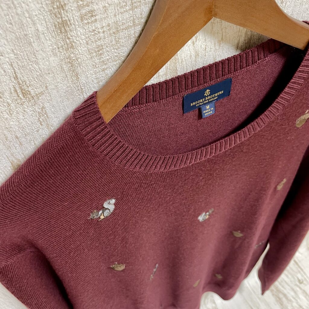 秋にしか着ることができない柄の服。ブルックス・ブラザーズのメリノ 