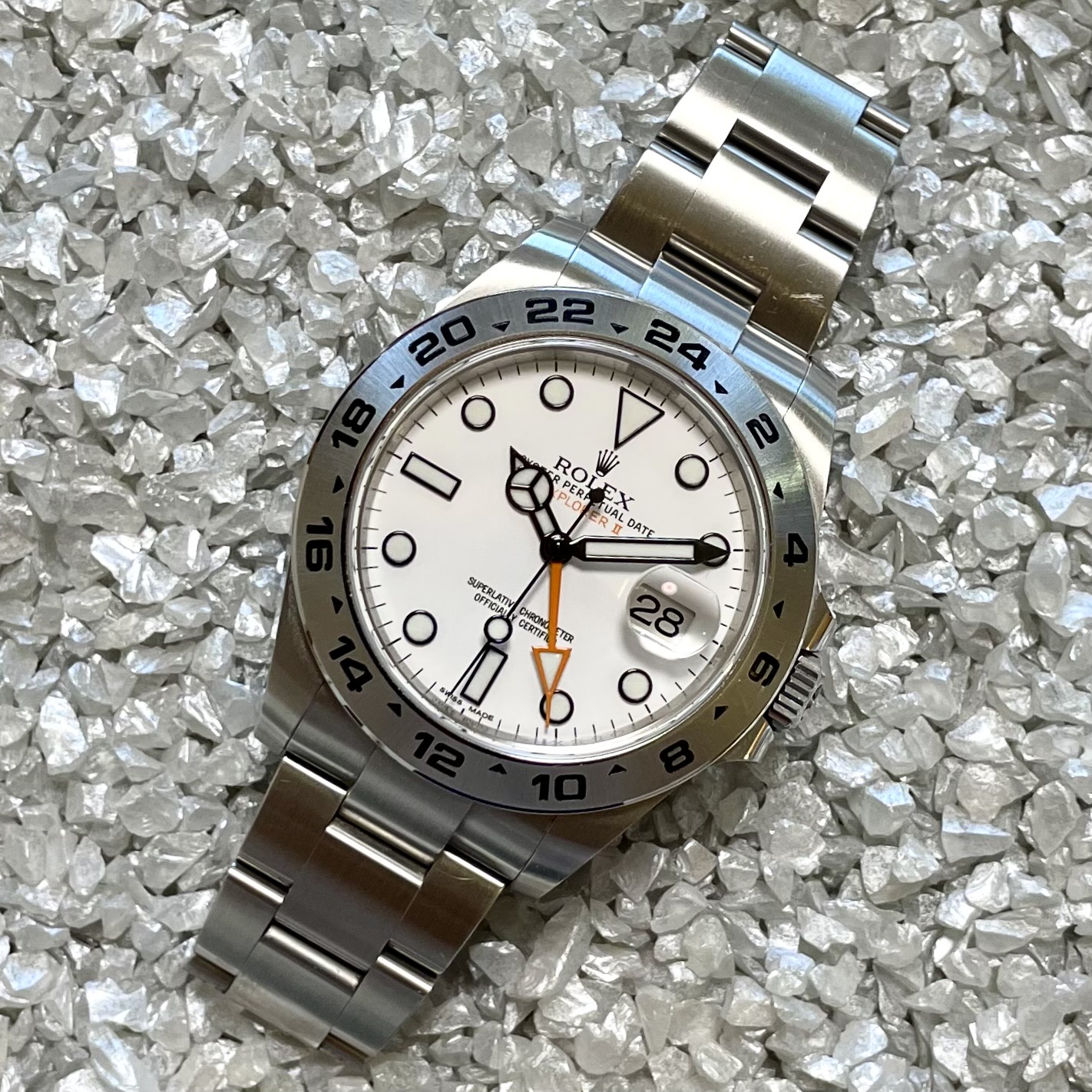 エクスプローラ2 ロレックス エクスプローラー II 216570 [オイスターブレスレット ホワイト]投稿画像・動画 (レビュー) - 価格.com