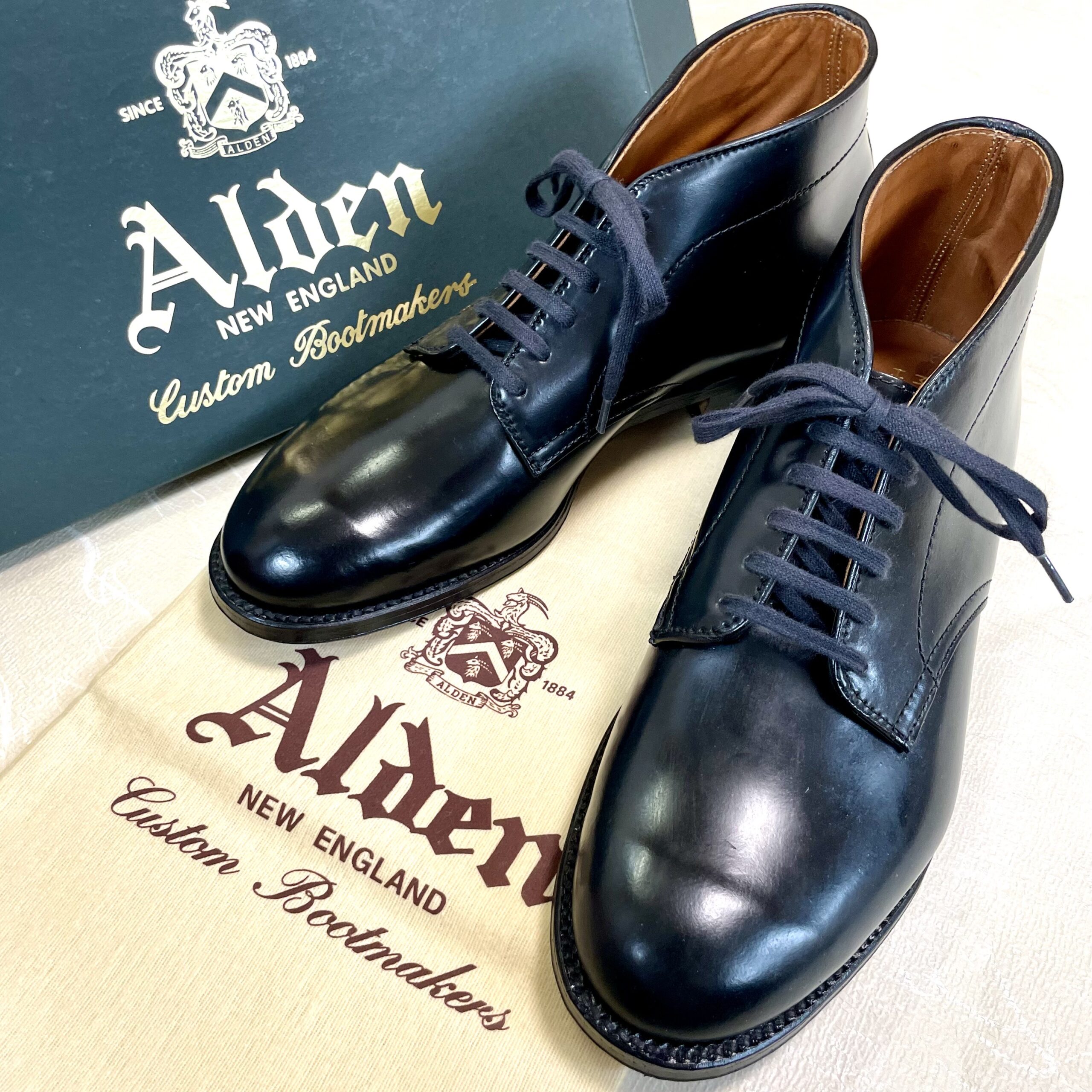 Alden 45915H 有り難う チャッカブーツ 7.5D 黒